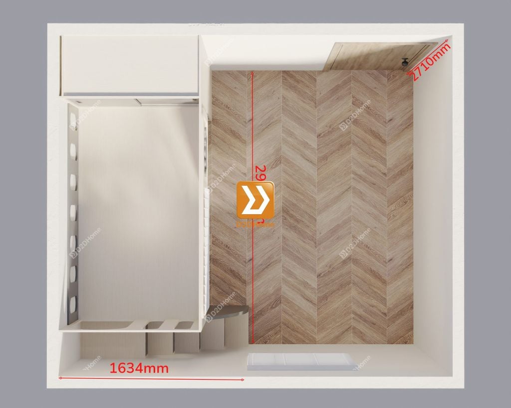 Phòng ngủ giường tầng cho 1 bé trai nhà chị Thu Hà Nội