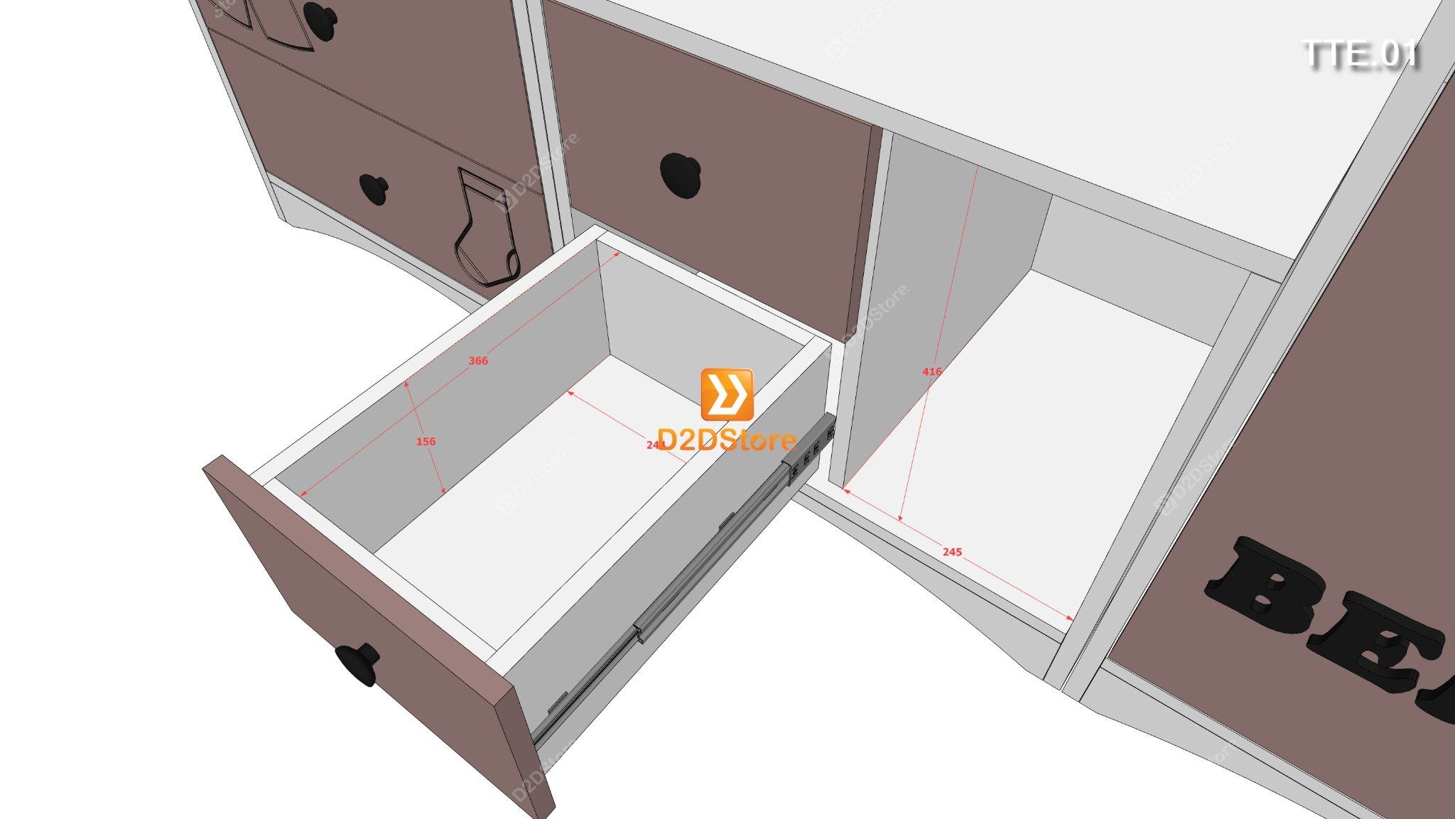  Tủ trẻ em TTE.01 