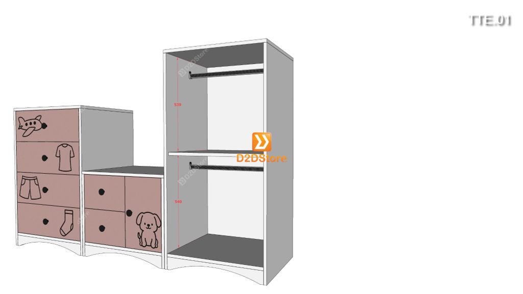 Tủ trẻ em TTE.01