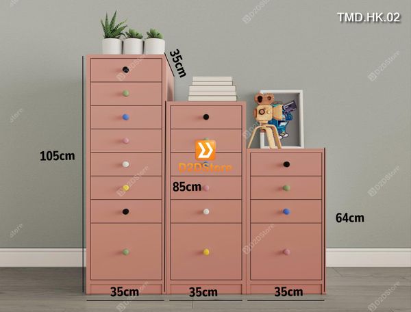 Bộ 3 tủ đồ dùng module 18 hộc kéo đựng đồ dùng tiện ích mã TMD.HK02