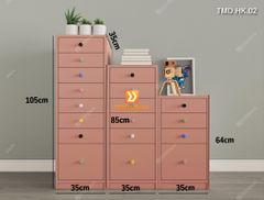 Bộ 3 tủ đồ dùng module 18 hộc kéo đựng đồ dùng tiện ích mã TMD.HK02