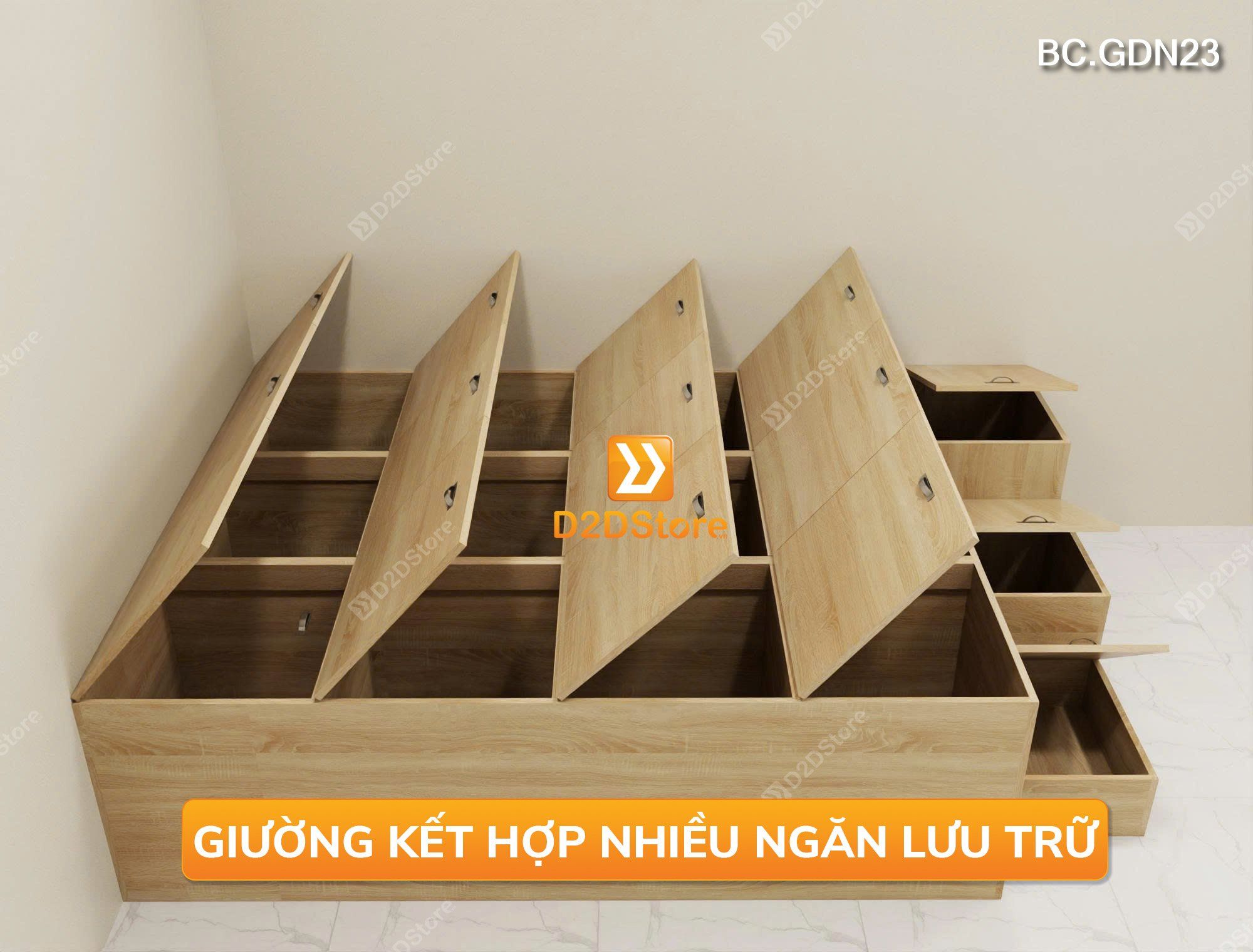  Giường ngủ kết hợp tủ lưu trữ nhiều kích thước mã BC.GDN23 