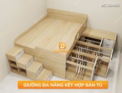 Giường ngủ kết hợp tủ lưu trữ đa năng nhiều kích thước mã BC.GDN20