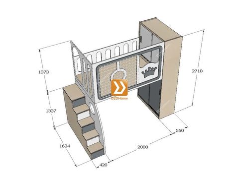 Phòng ngủ giường tầng cho 1 bé trai nhà chị Thu Hà Nội
