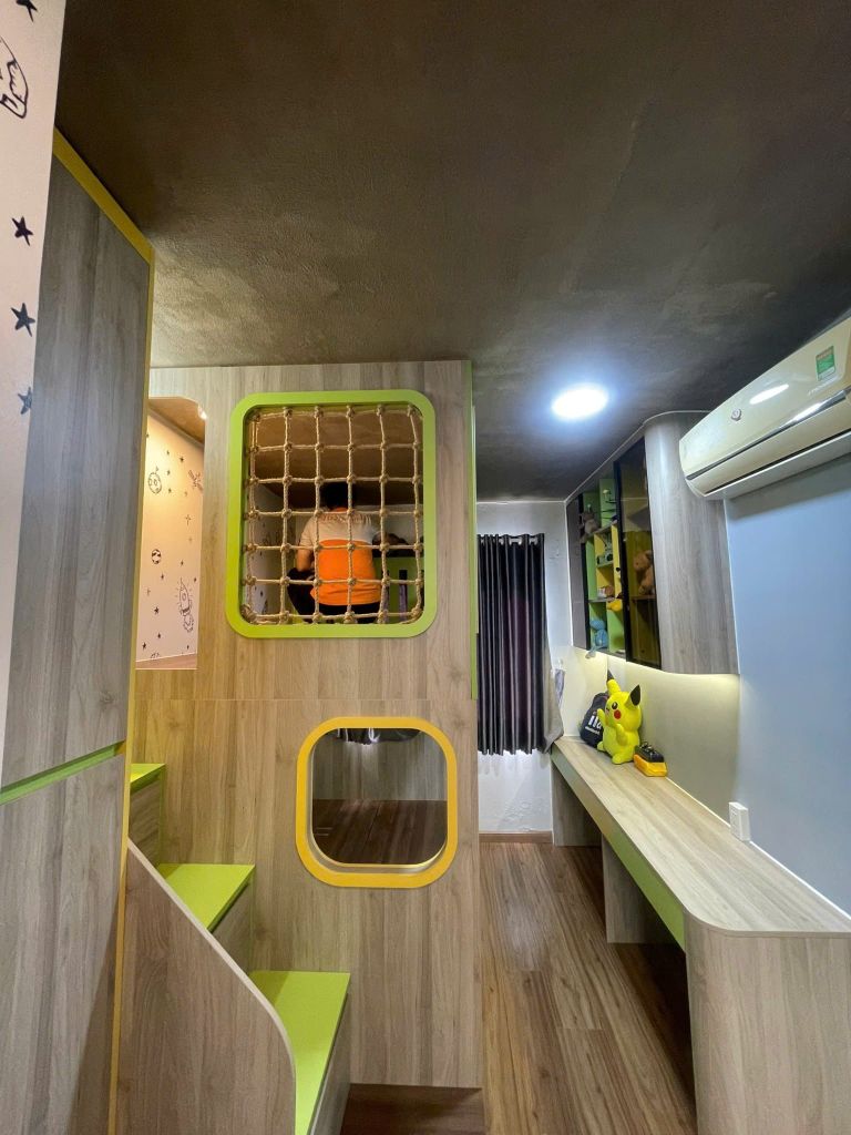 Phòng ngủ giường tầng cho 2 bé trai nhà chị Perong Trang