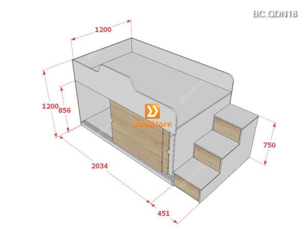 Giường đa năng nhiều kích thước mã BC.GDN18
