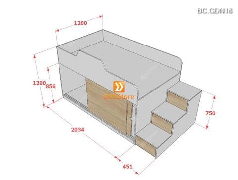 Giường đa năng nhiều kích thước mã BC.GDN18