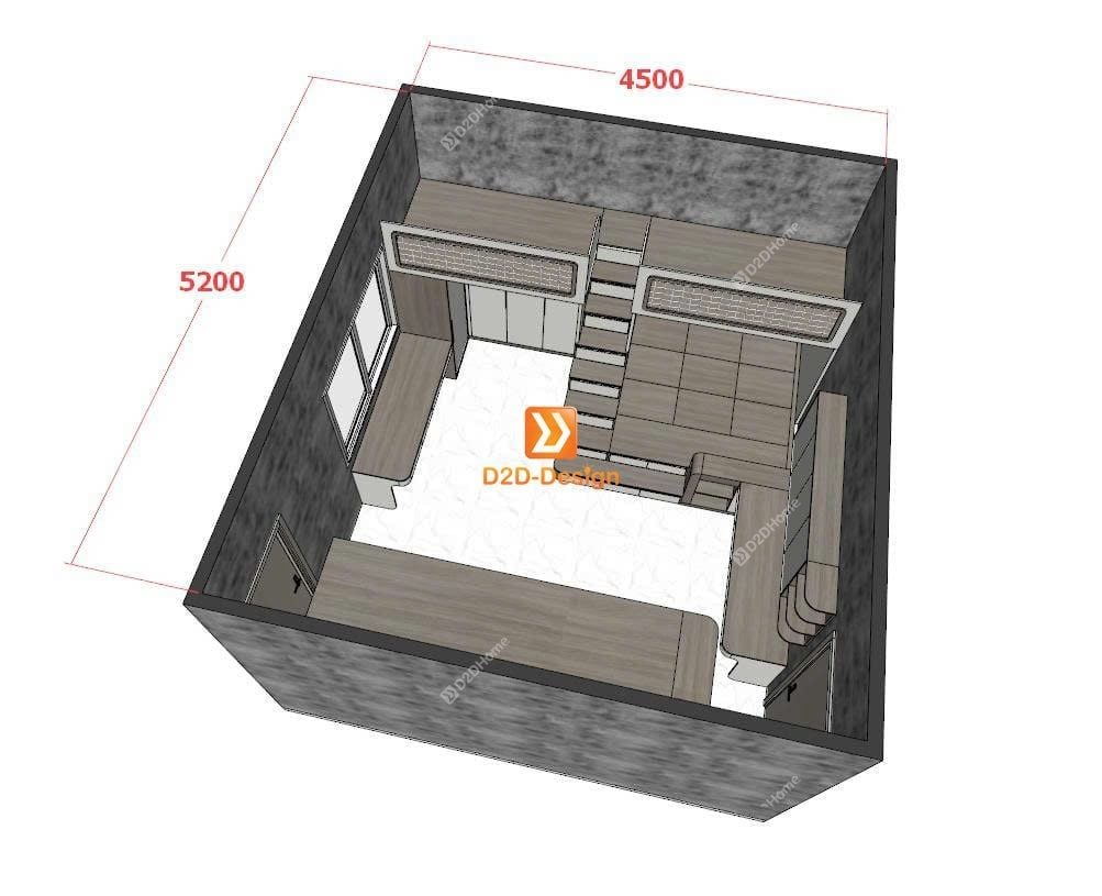  Phòng ngủ giường tầng cho 3 bé trai nhà chị Ngọc My 