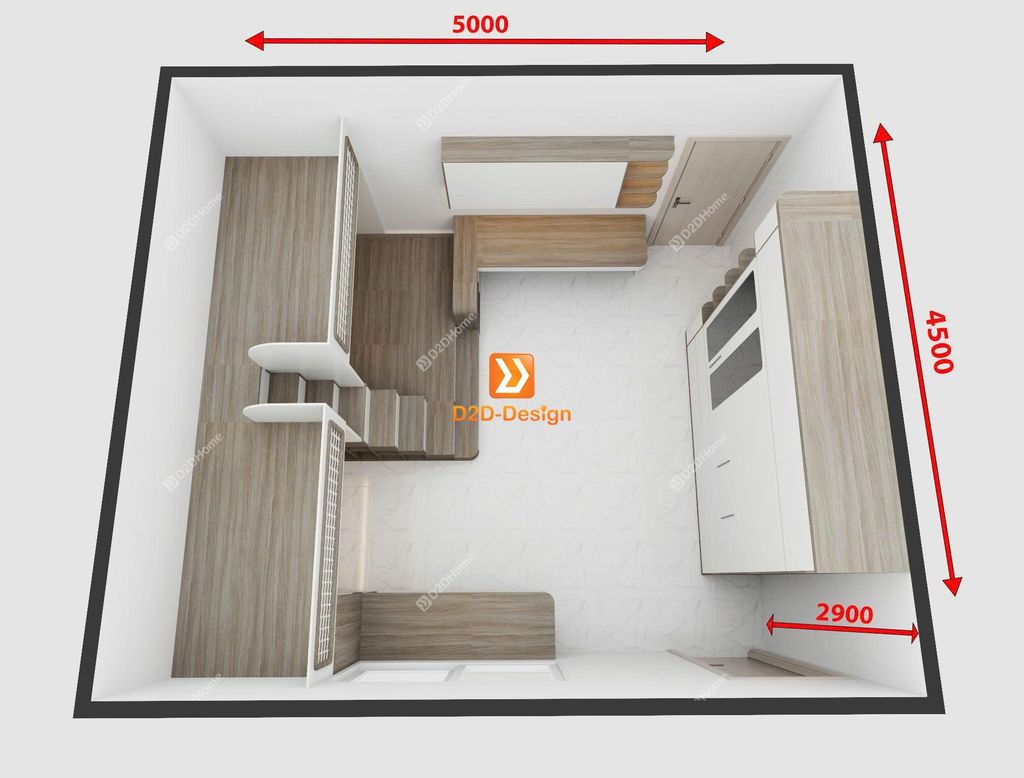 Phòng ngủ giường tầng cho 3 bé trai nhà chị Ngọc My
