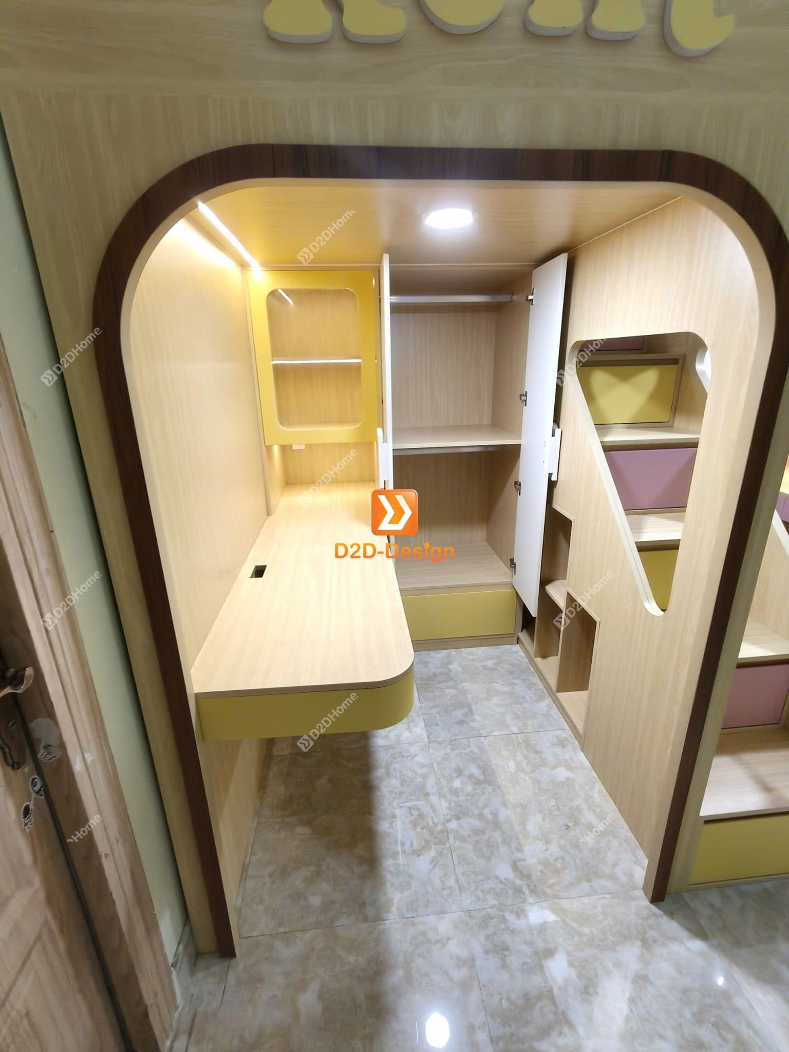  Hệ giường tầng cho 2 bé trai và gái nhà chị Ninh 