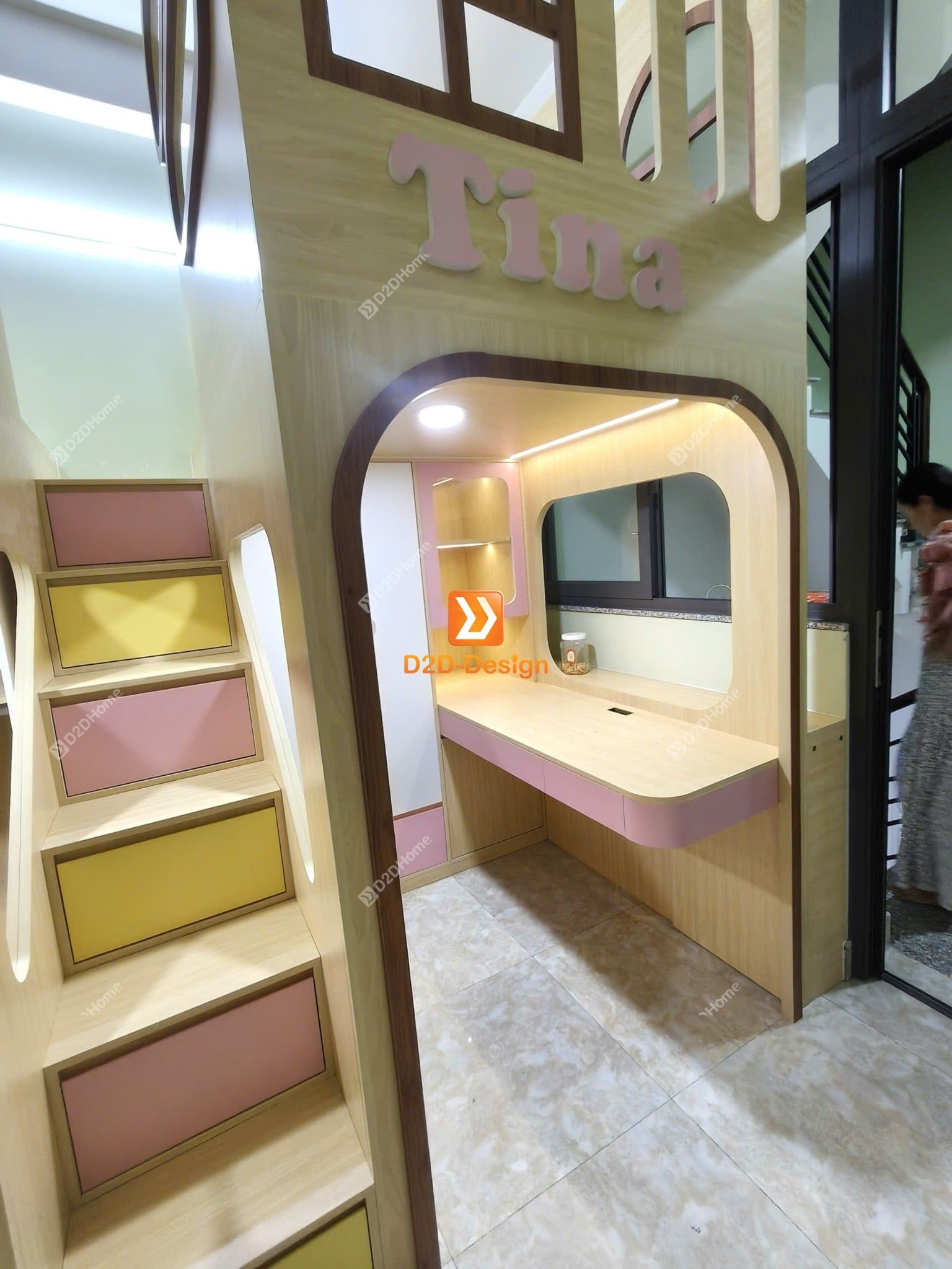  Hệ giường tầng cho 2 bé trai và gái nhà chị Ninh 