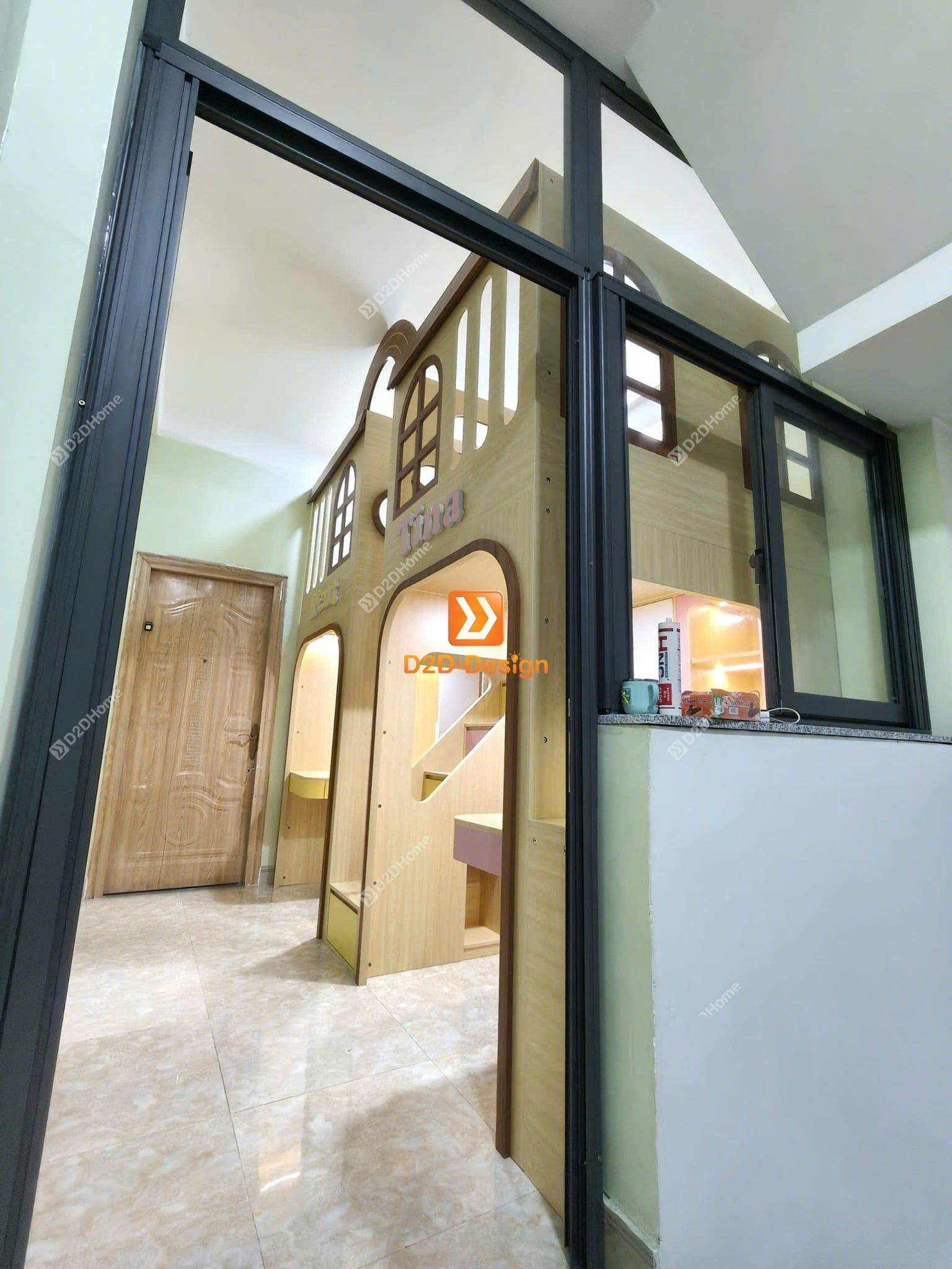  Hệ giường tầng cho 2 bé trai và gái nhà chị Ninh 