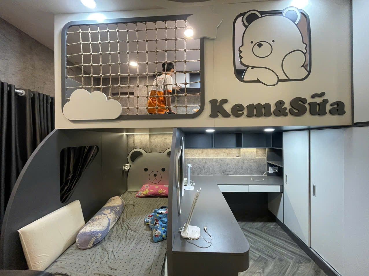  Phòng ngủ giường tầng cho 2 bé gái nhà chị Thúy Vy 