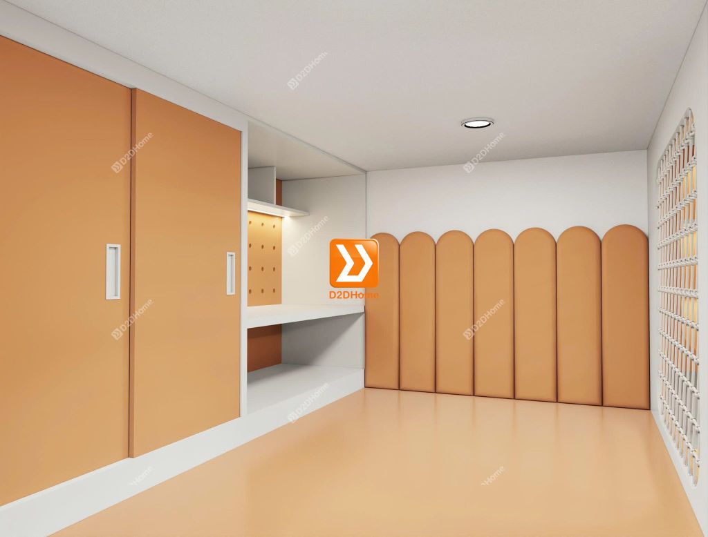 Phòng ngủ giường tầng 2 bé gái nhà anh Thành Công