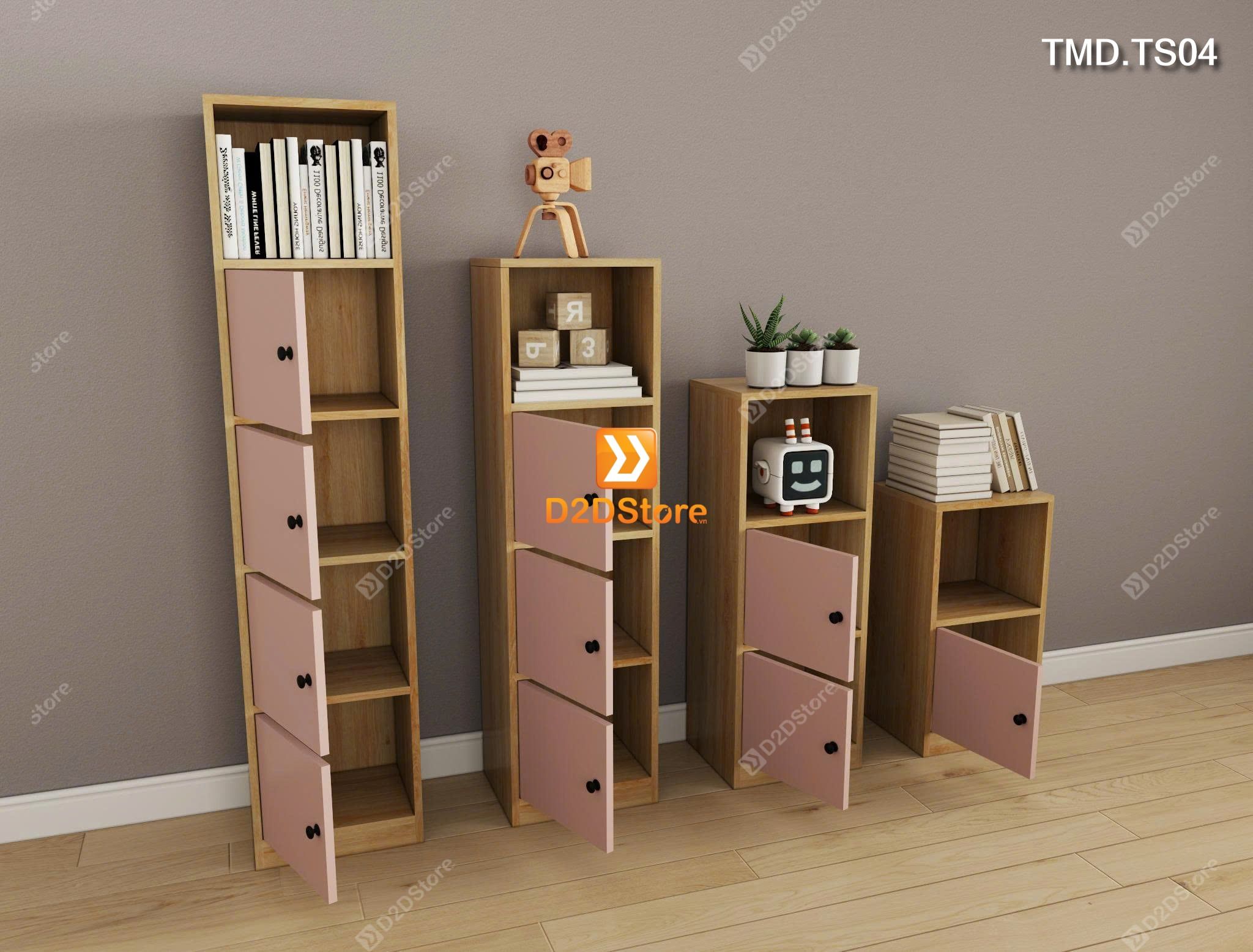  Bộ 4 tủ kệ module đựng sách đồ chơi đồ trang trí cho bé và gia đình mã TMD.TS04 