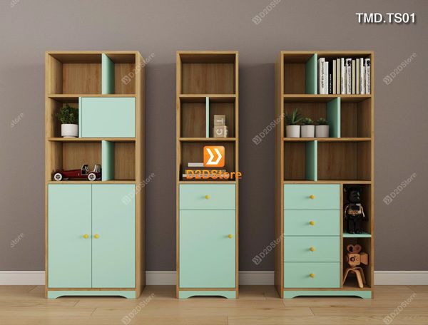 Bộ 3 tủ module đựng sách, đồ trang trí, đồ dùng gọn gàng tiện ích mã TMD.TS01