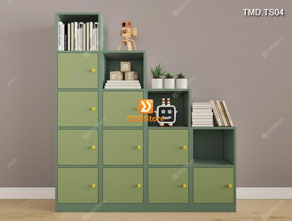 Bộ 4 tủ kệ module đựng sách đồ chơi đồ trang trí cho bé và gia đình mã TMD.TS04