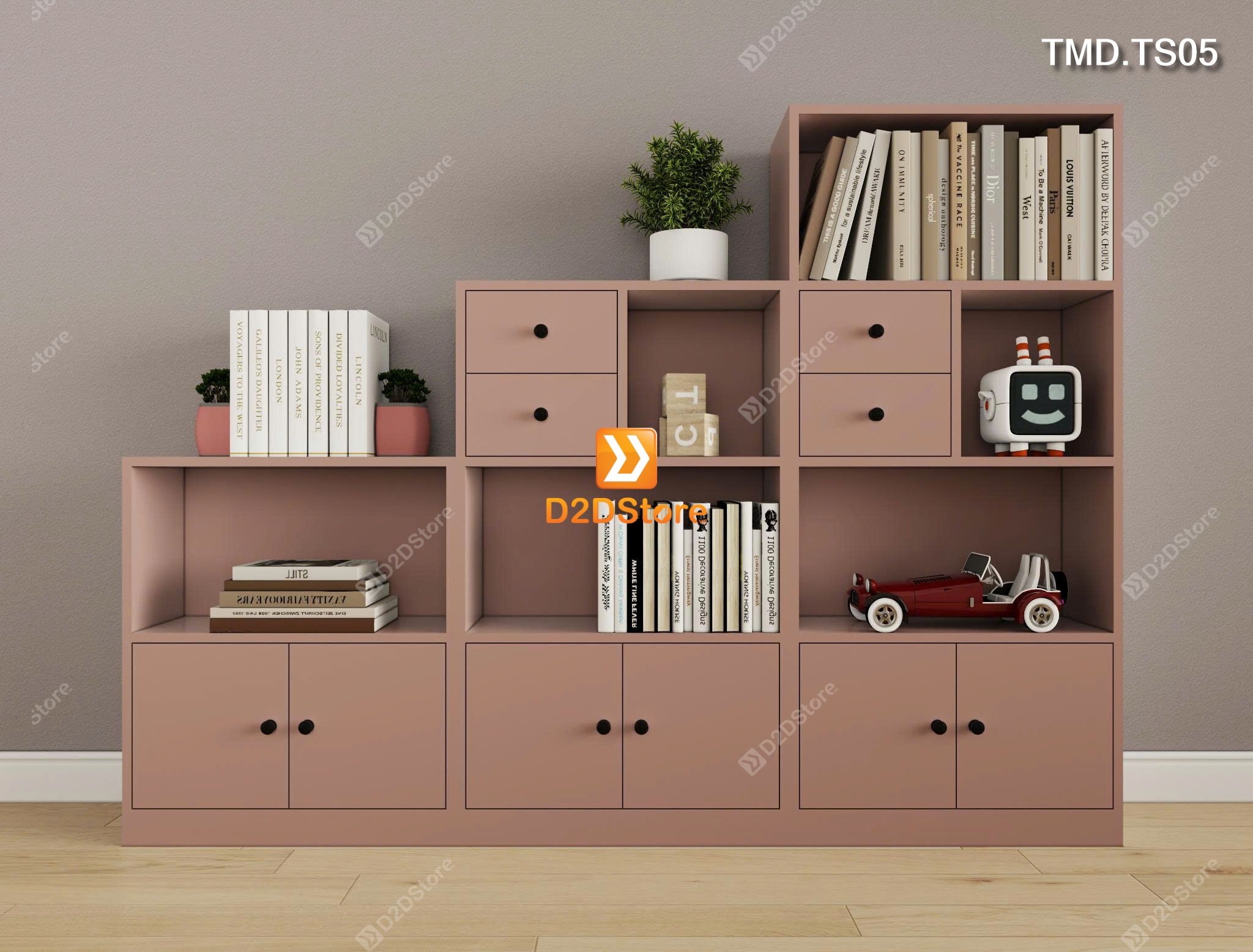  Bộ 3 tủ module đựng sách, đồ decor, dễ dàng tháo lắp di chuyển mã TMD.TS05 