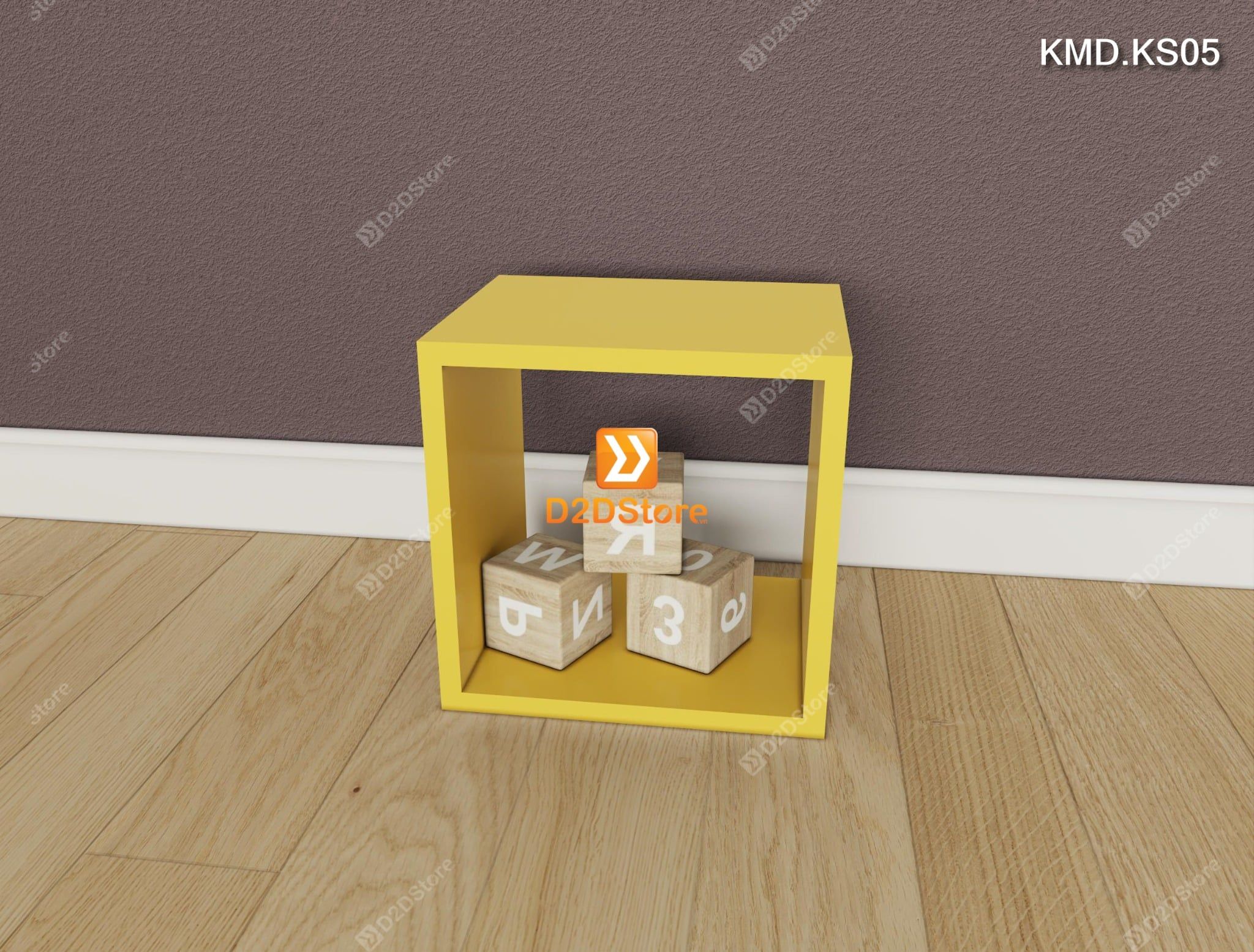  Bộ 16 kệ module xếp thành kệ sách sáng tạo cho bé nhiều màu mã KMD.KS05 