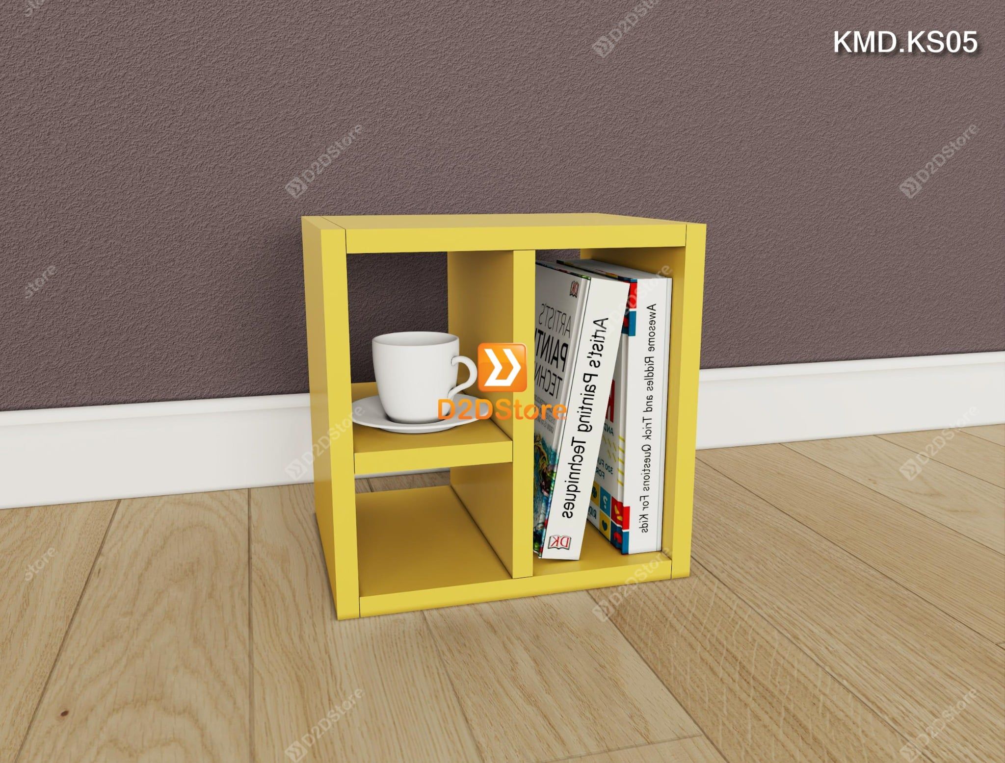  Bộ 16 kệ module xếp thành kệ sách sáng tạo cho bé nhiều màu mã KMD.KS05 