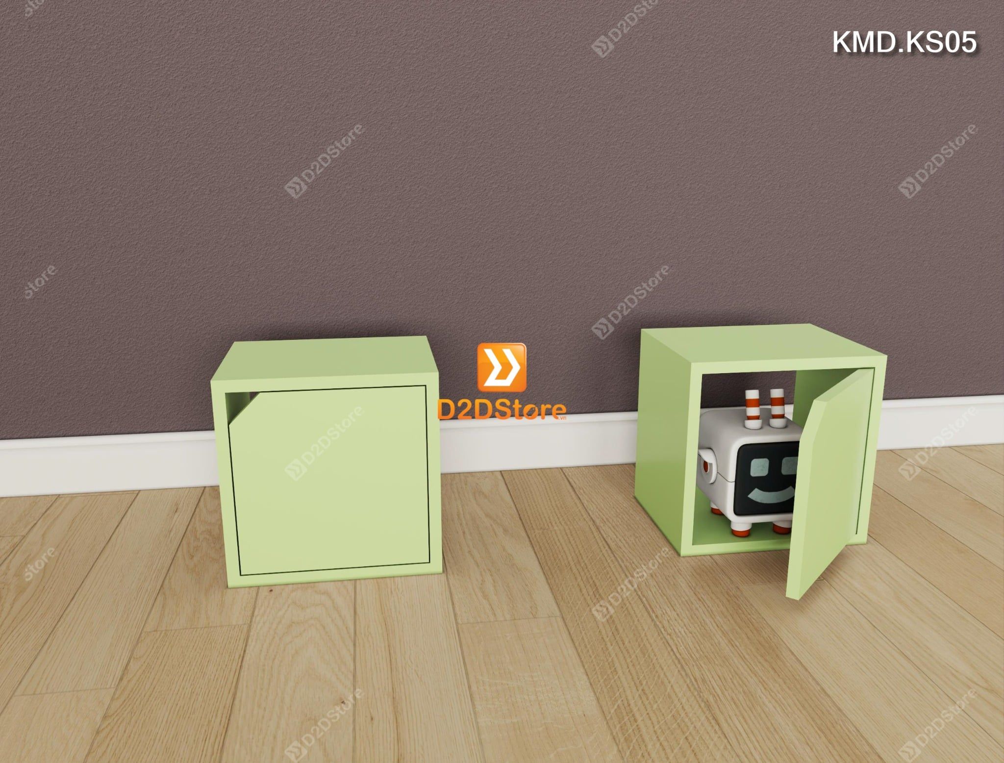  Bộ 16 kệ module xếp thành kệ sách sáng tạo cho bé nhiều màu mã KMD.KS05 