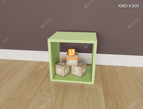 Bộ 16 kệ module xếp thành kệ sách sáng tạo cho bé nhiều màu mã KMD.KS05