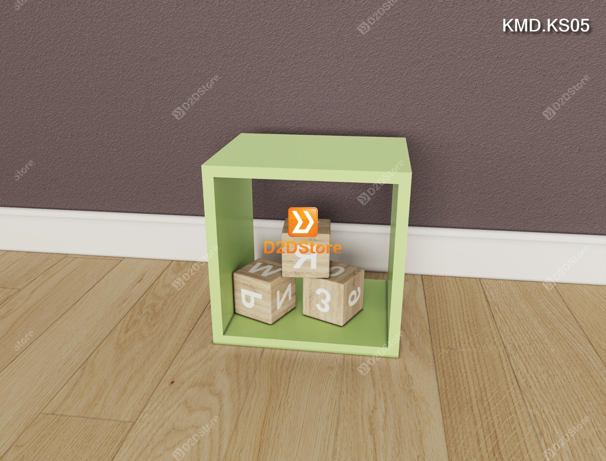  Bộ 16 kệ module xếp thành kệ sách sáng tạo cho bé nhiều màu mã KMD.KS05 