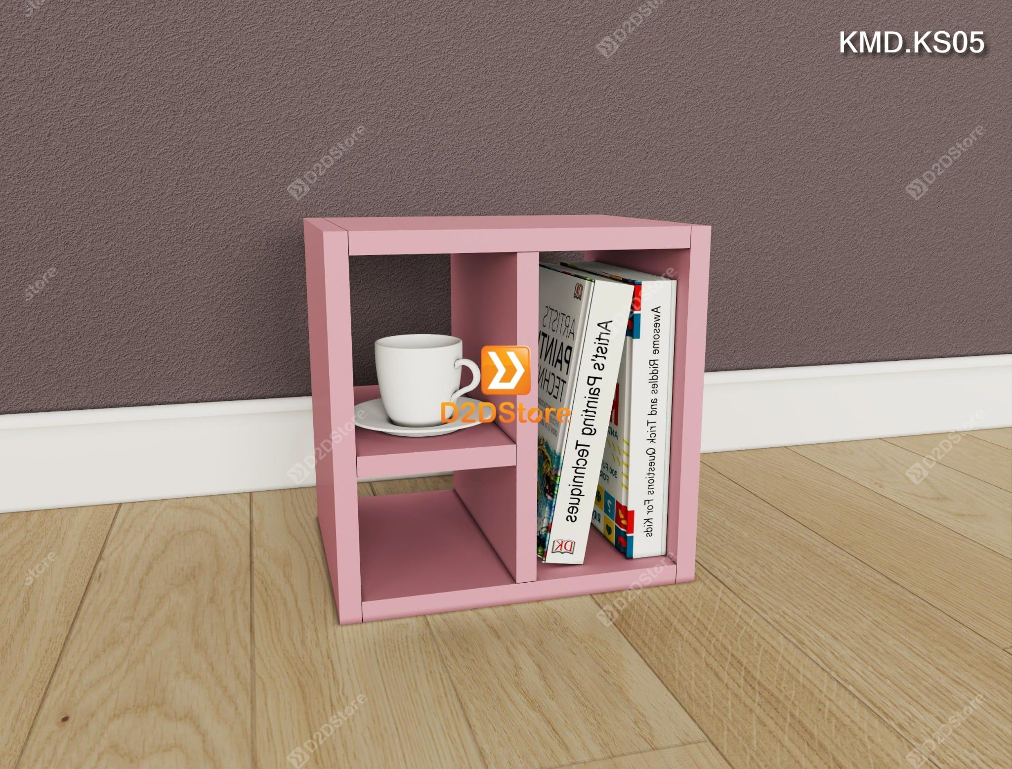  Bộ 16 kệ module xếp thành kệ sách sáng tạo cho bé nhiều màu mã KMD.KS05 