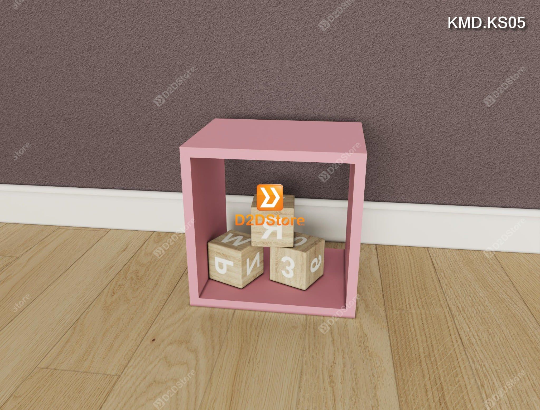  Bộ 16 kệ module xếp thành kệ sách sáng tạo cho bé nhiều màu mã KMD.KS05 