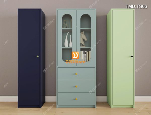 Bộ 3 tủ module trang trí 3 màu đựng sách đồ dụng tiện ích mã TMD.TS06
