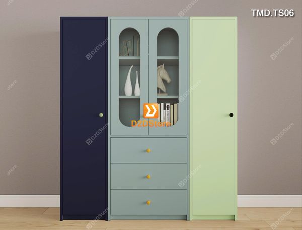 Bộ 3 tủ module trang trí 3 màu đựng sách đồ dụng tiện ích mã TMD.TS06