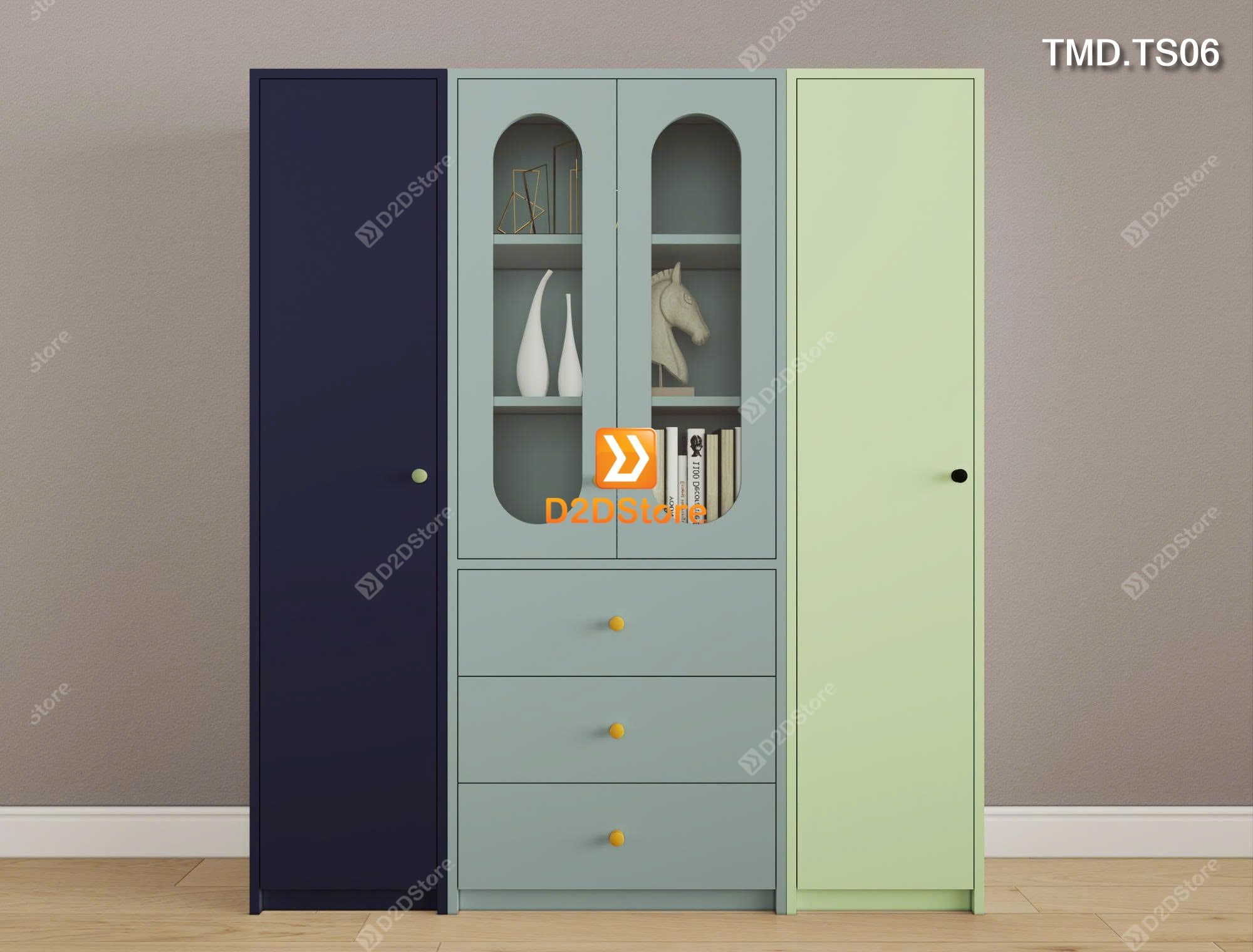  Bộ 3 tủ module trang trí 3 màu đựng sách đồ dụng tiện ích mã TMD.TS06 