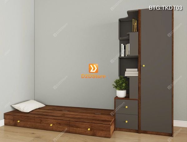 Bộ phòng ngủ dành cho người thuê phòng xếp gọn tiết kiệm diện tích linh hoạt di chuyển mã BTG.TKDT03