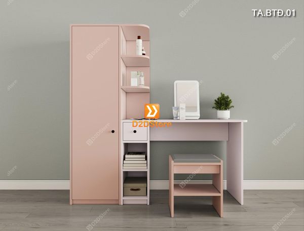 Bộ tủ và bàn kết hợp tiện ích cho không gian nhỏ mã TA.BTÐ.01