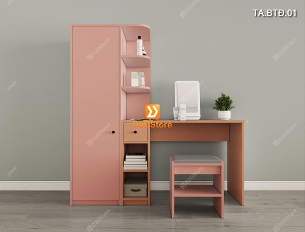Bộ tủ và bàn kết hợp tiện ích cho không gian nhỏ mã TA.BTÐ.01
