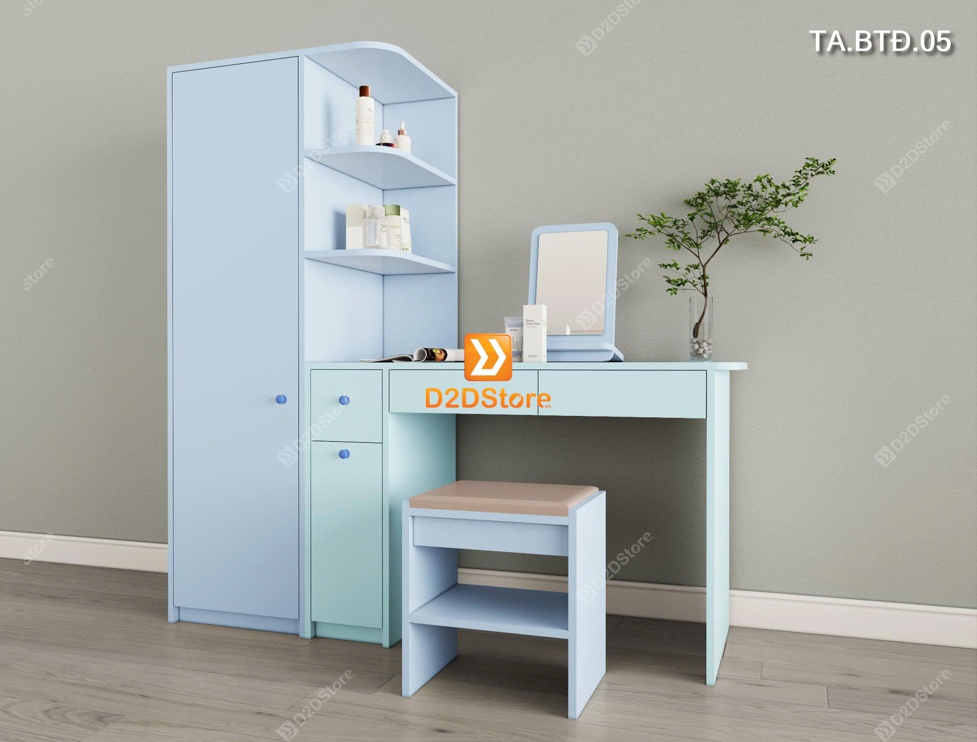  Bộ tủ và bàn tủ kết hợp tiện ích cho không gian nhỏ mã TA.BTÐ.05 