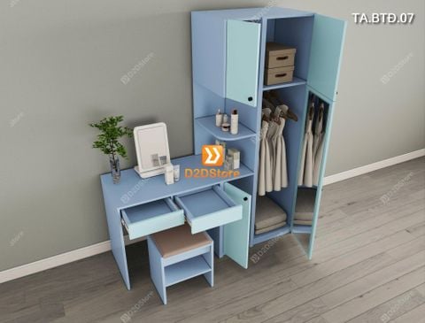 Bộ tủ và bàn tủ kết hợp tiện ích cho không gian nhỏ mã TA.BTÐ.07
