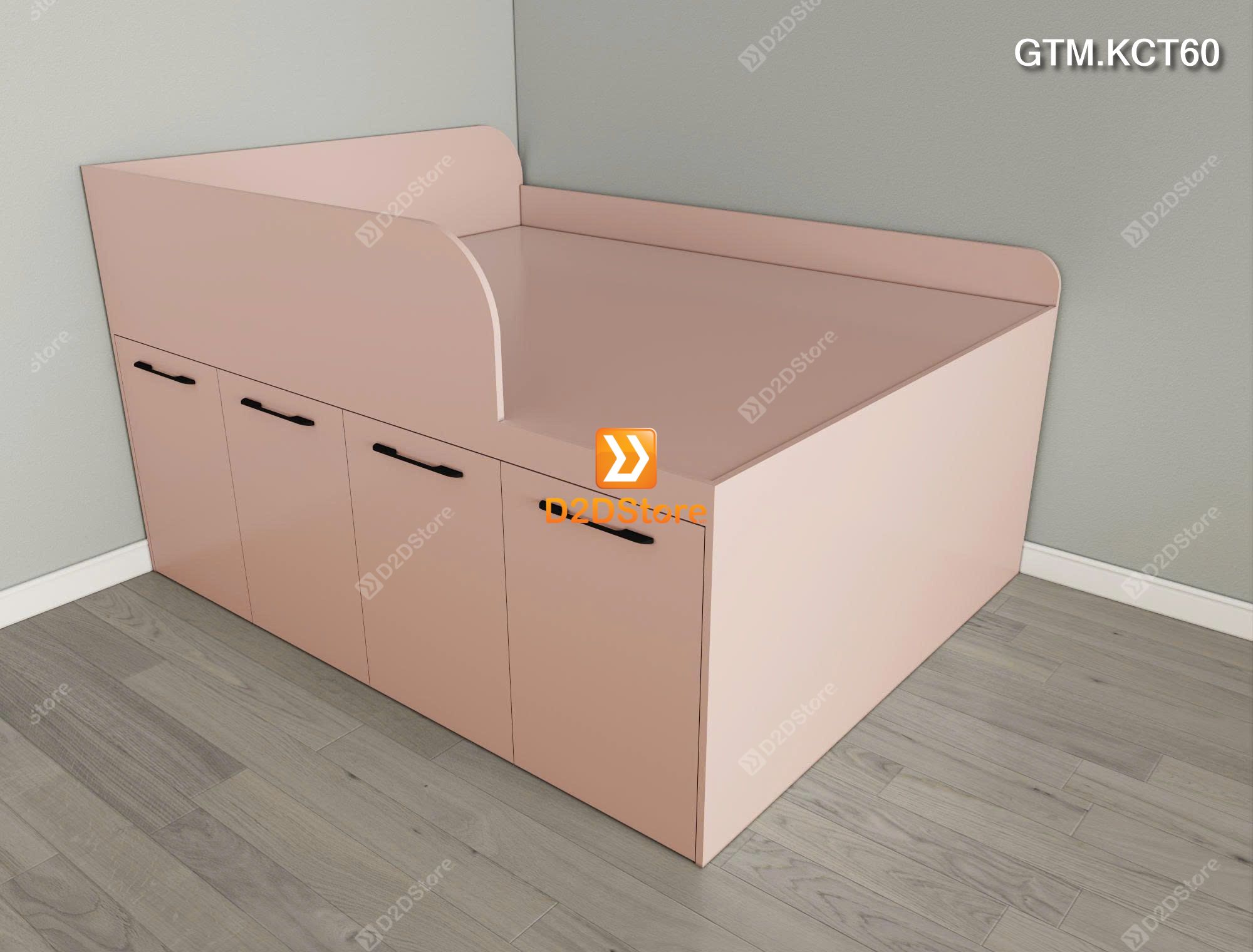  Giường thông minh tích hợp 4 tủ ngăn kéo dưới giường tiện ích không cầu thang cao 60cm mã GTM.KCT60 