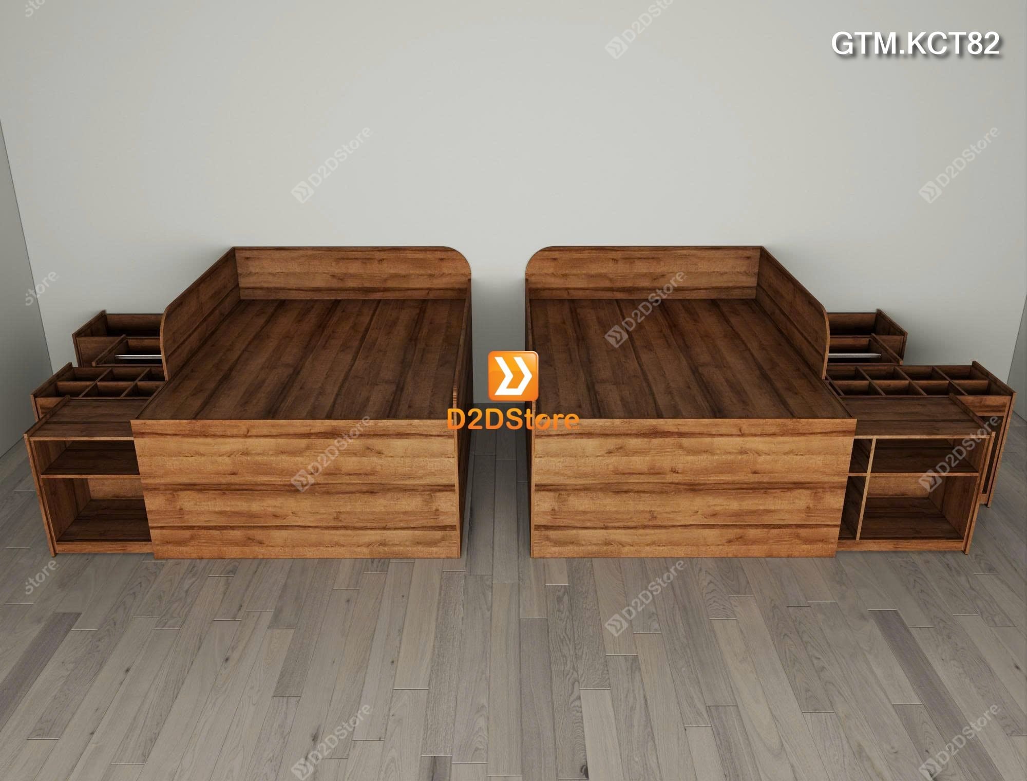  Giường thông minh tích hợp 4 tủ ngăn kéo dưới giường tiện ích không cầu thang cao 82cm mã GTM.KCT82 