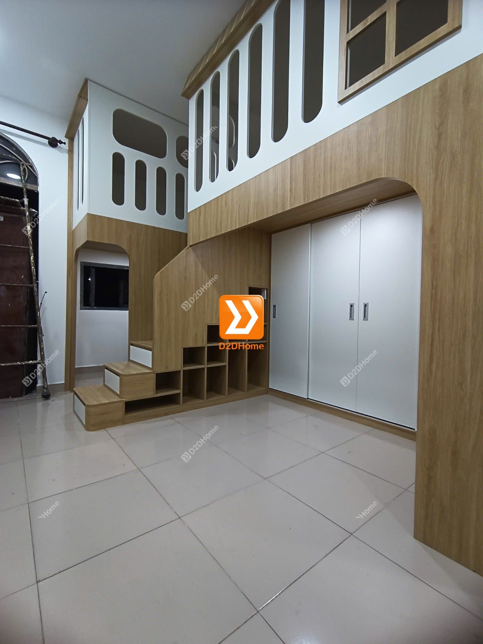  Phòng ngủ giường tầng cho 3 bé gái nhà chị Nguyên Thảo 