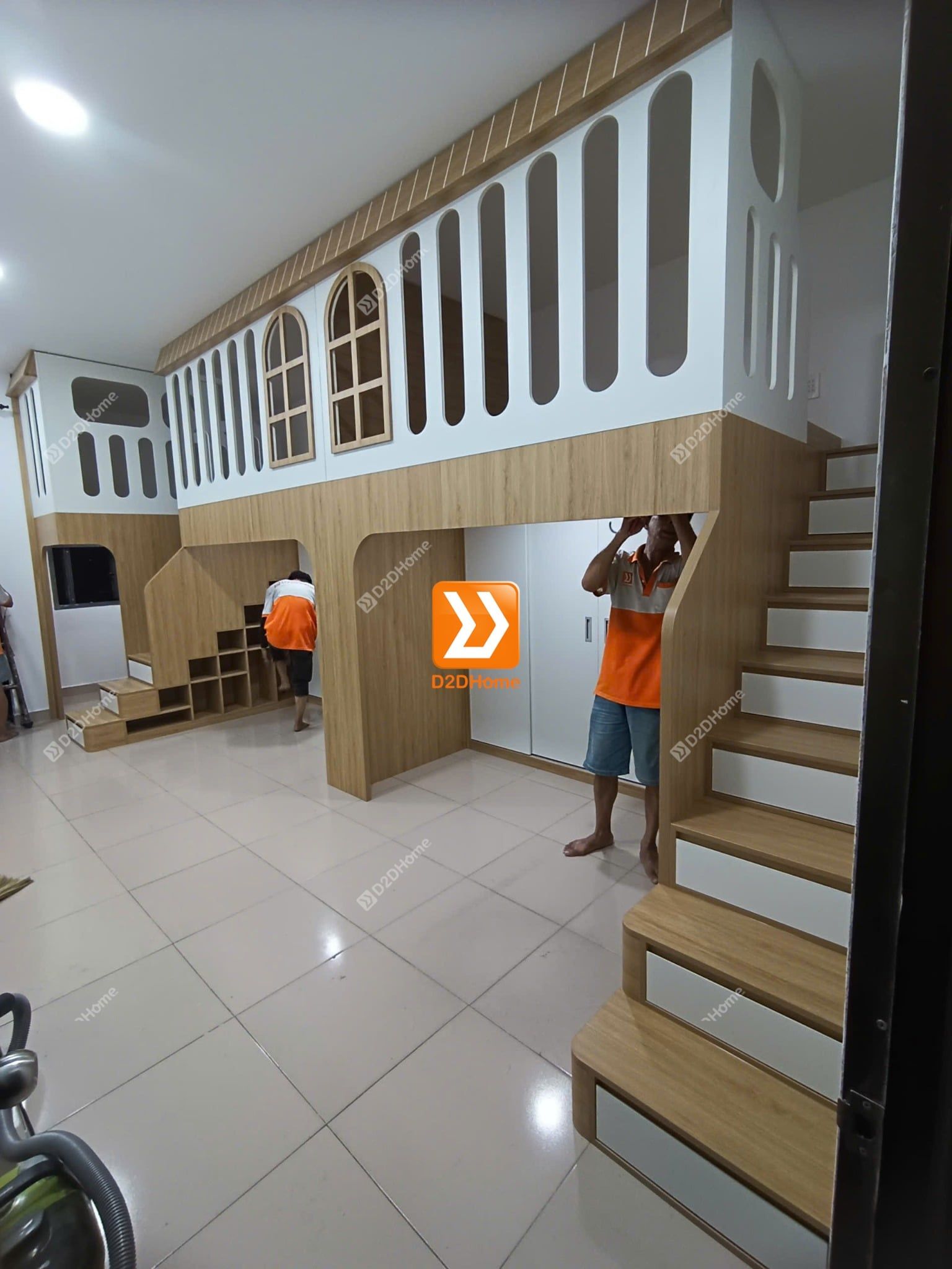  Phòng ngủ giường tầng cho 3 bé gái nhà chị Nguyên Thảo 