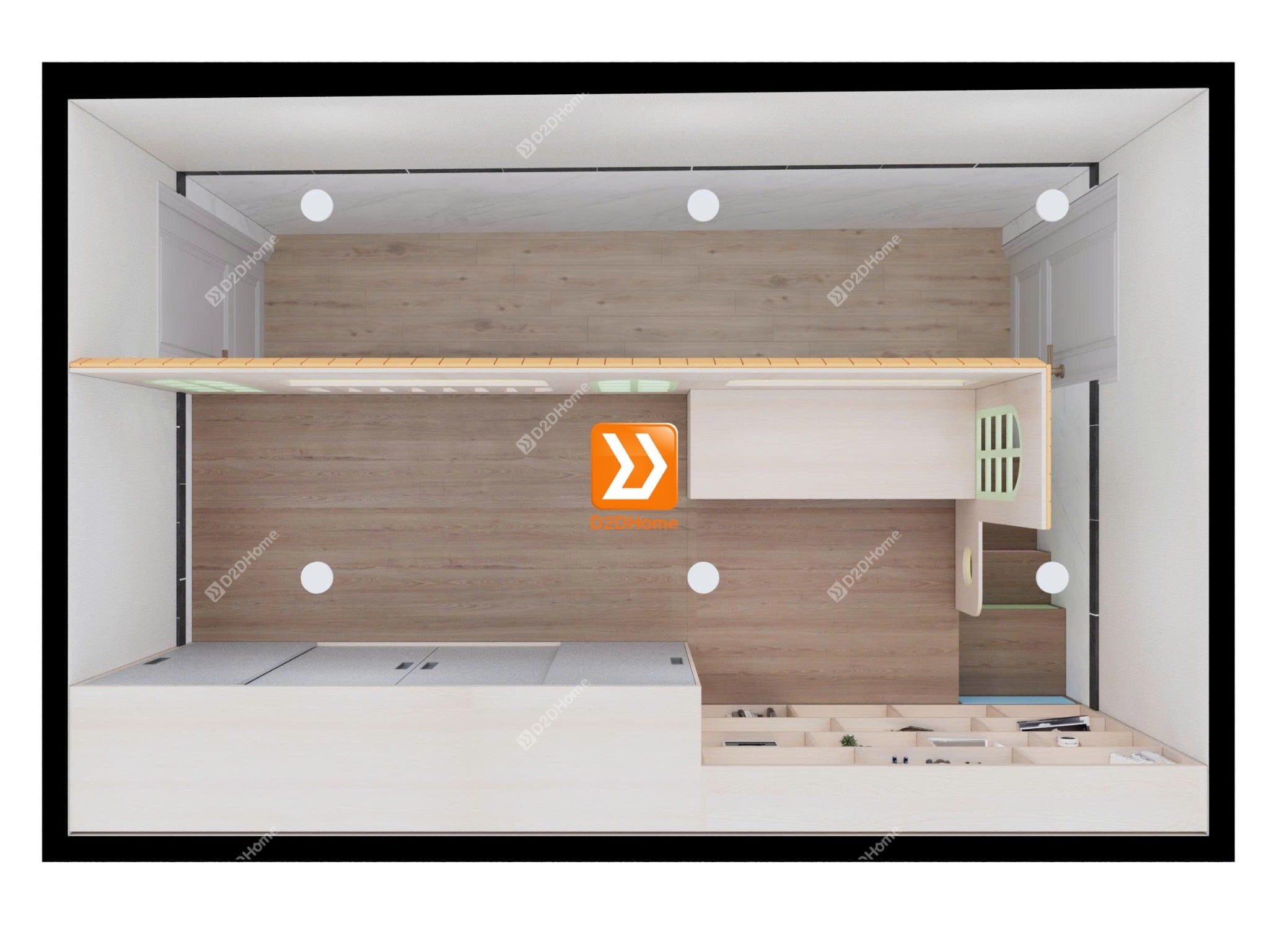  Phòng ngủ giường tầng cho 2 bé gái nhà chị Duy Khánh 