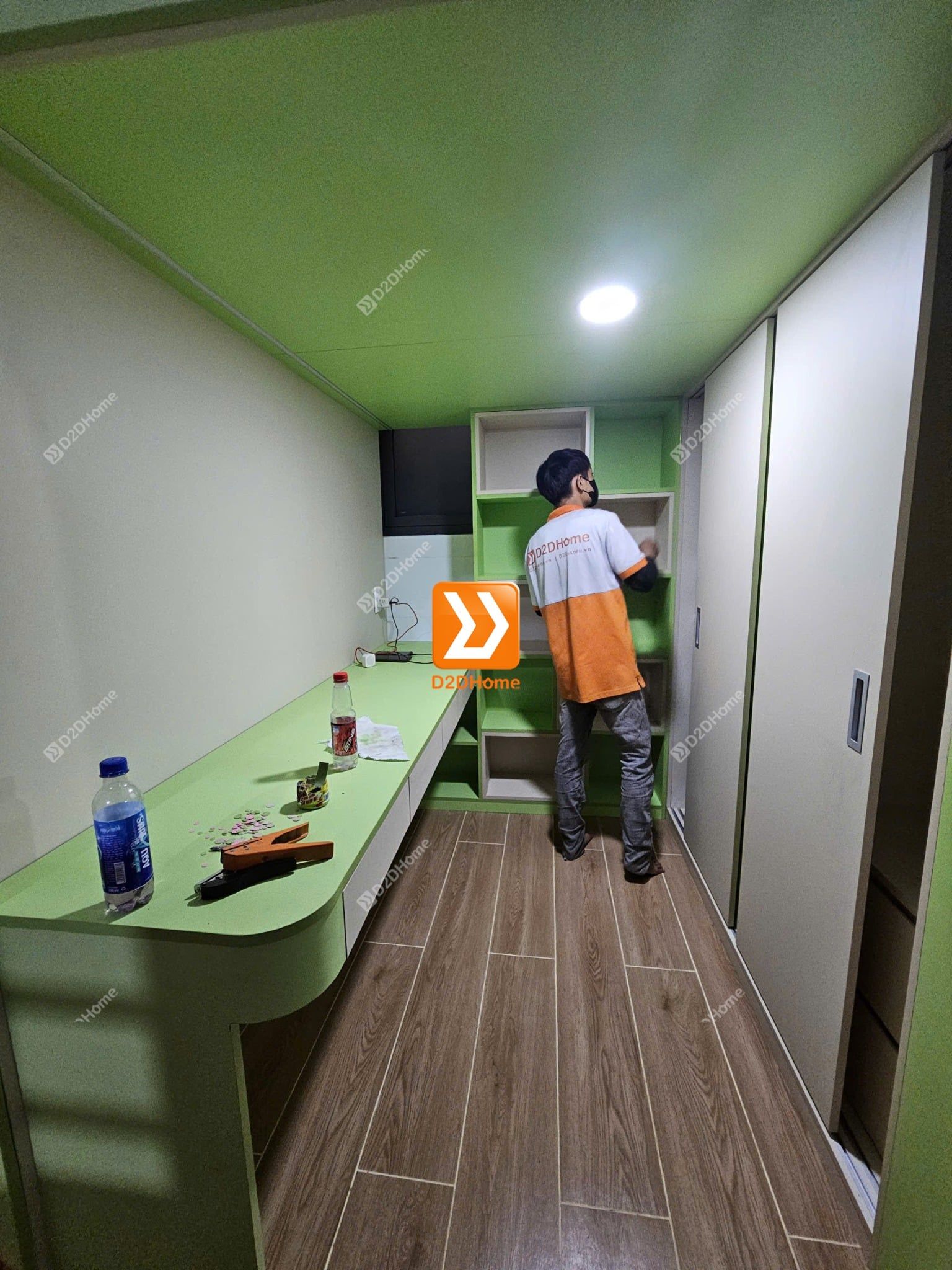  Phòng ngủ giường tầng cho 2 bé trai và gái nhà chị Tiêu Tình 