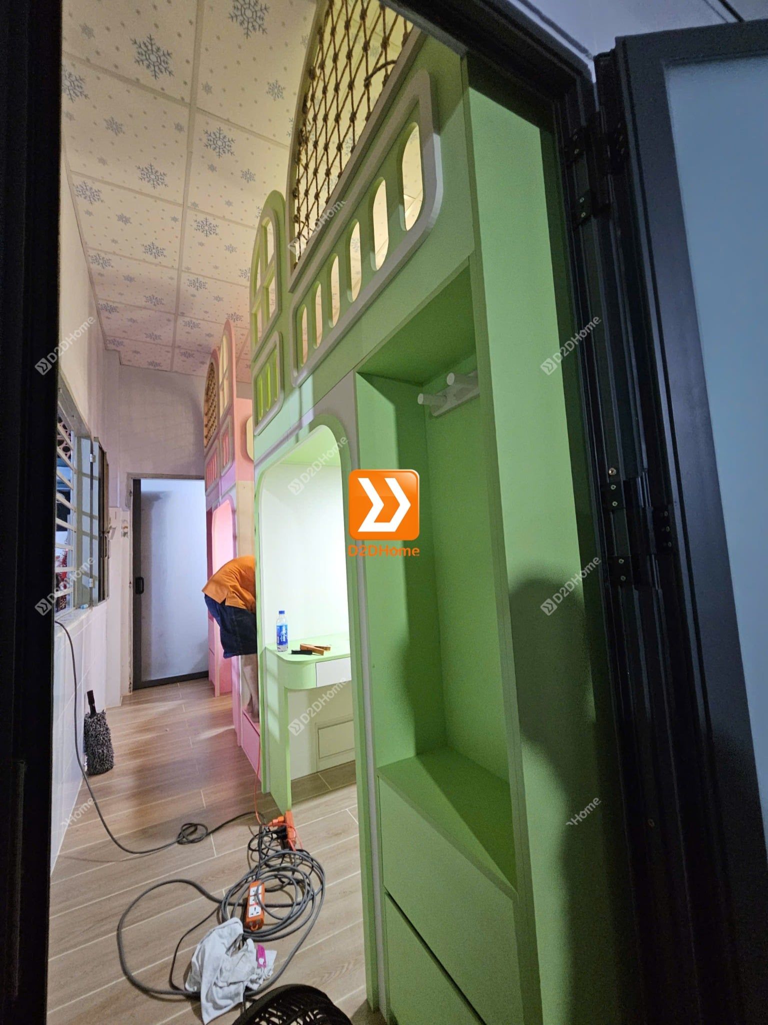  Phòng ngủ giường tầng cho 2 bé trai và gái nhà chị Tiêu Tình 