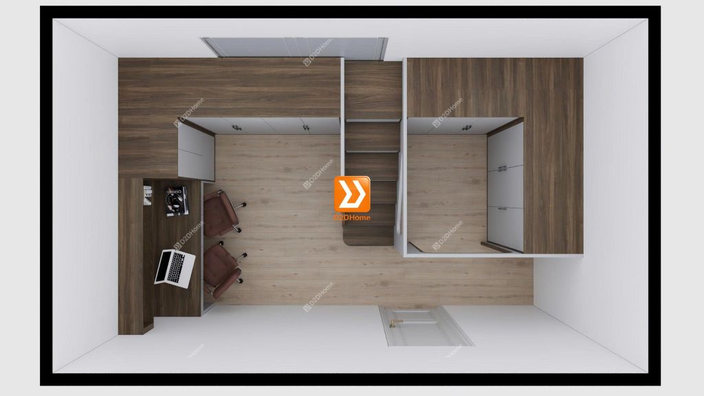 Phòng ngủ giường tầng cho 2 bé gái nhà anh Huy Nguyễn