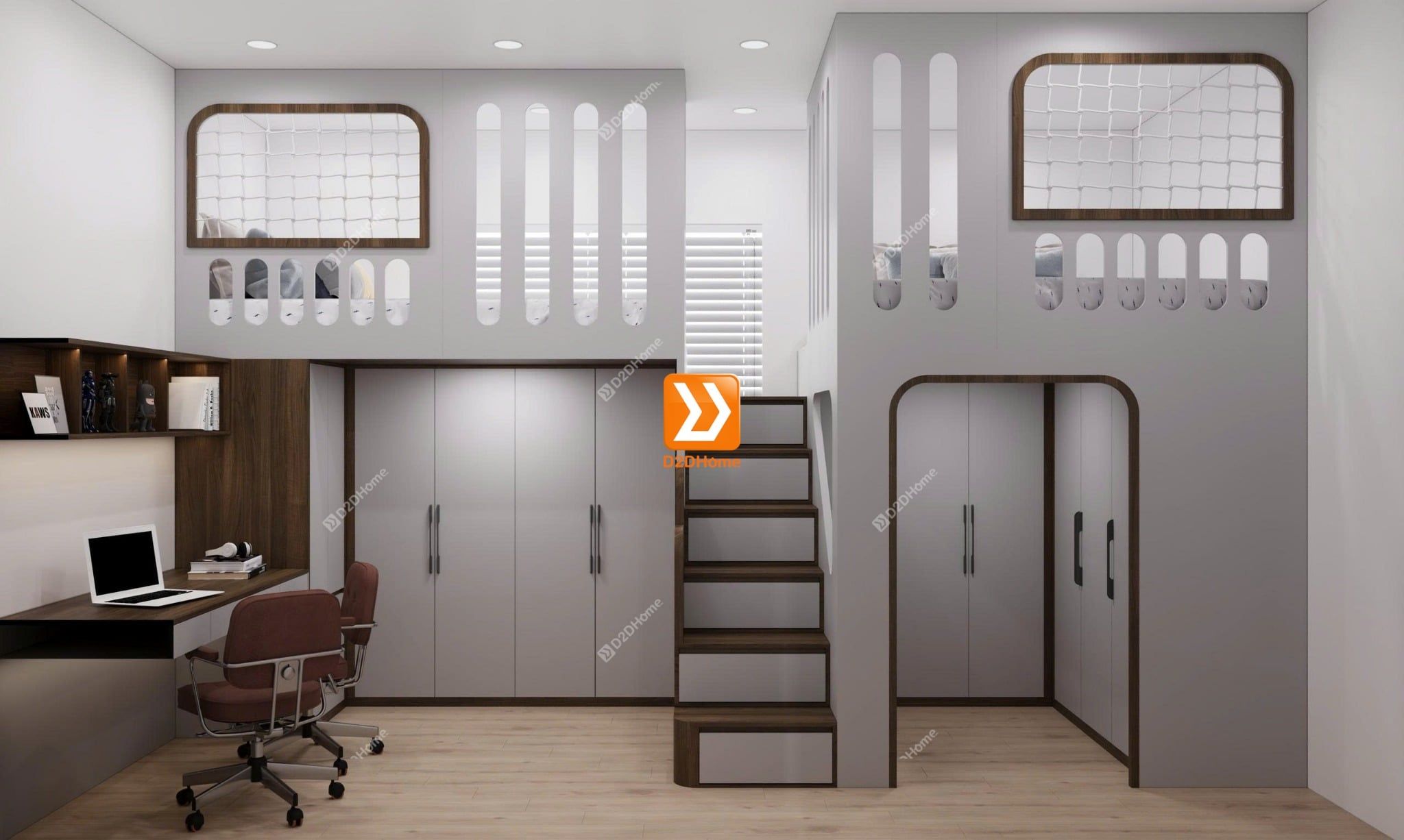  Phòng ngủ giường tầng cho 2 bé gái nhà anh Huy Nguyễn 