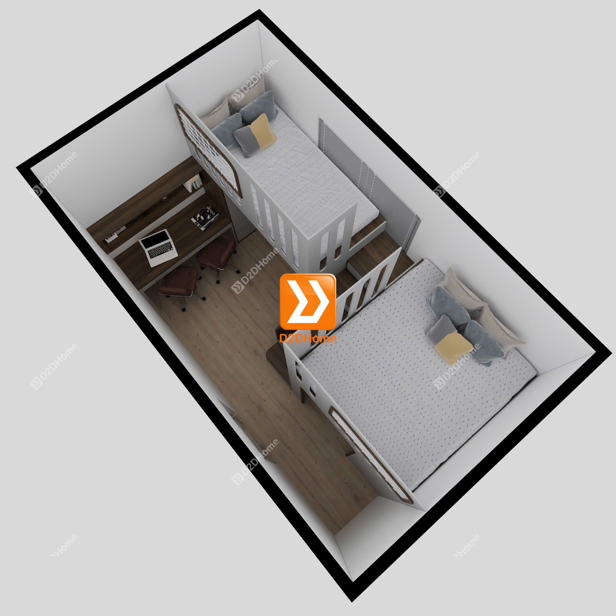  Phòng ngủ giường tầng cho 2 bé gái nhà anh Huy Nguyễn 