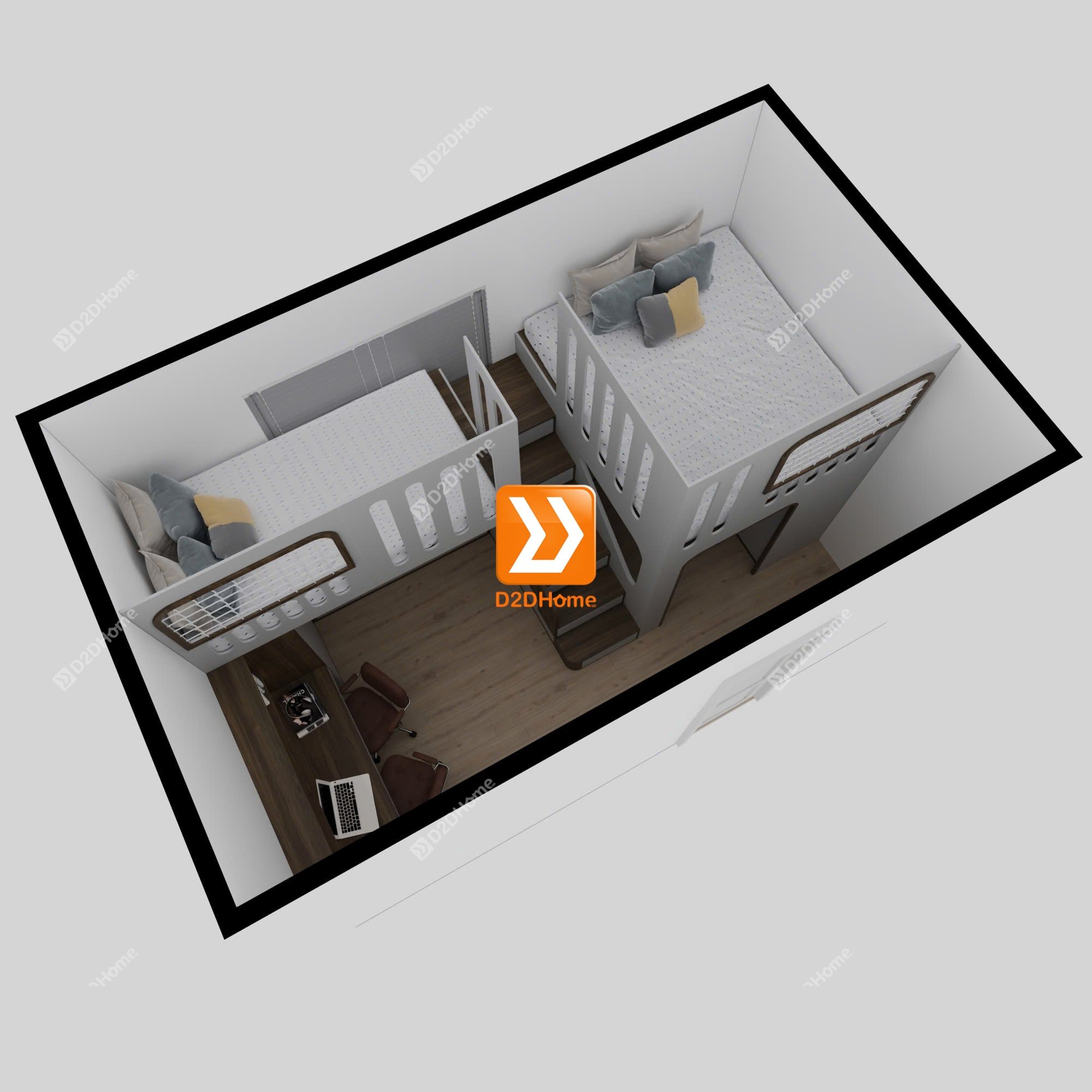  Phòng ngủ giường tầng cho 2 bé gái nhà anh Huy Nguyễn 