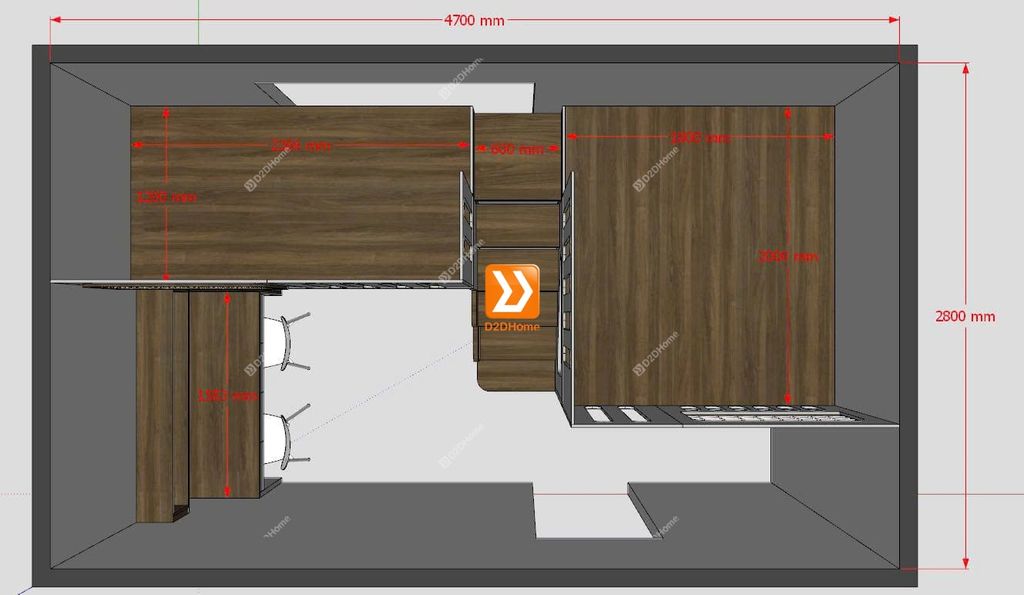 Phòng ngủ giường tầng cho 2 bé gái nhà anh Huy Nguyễn