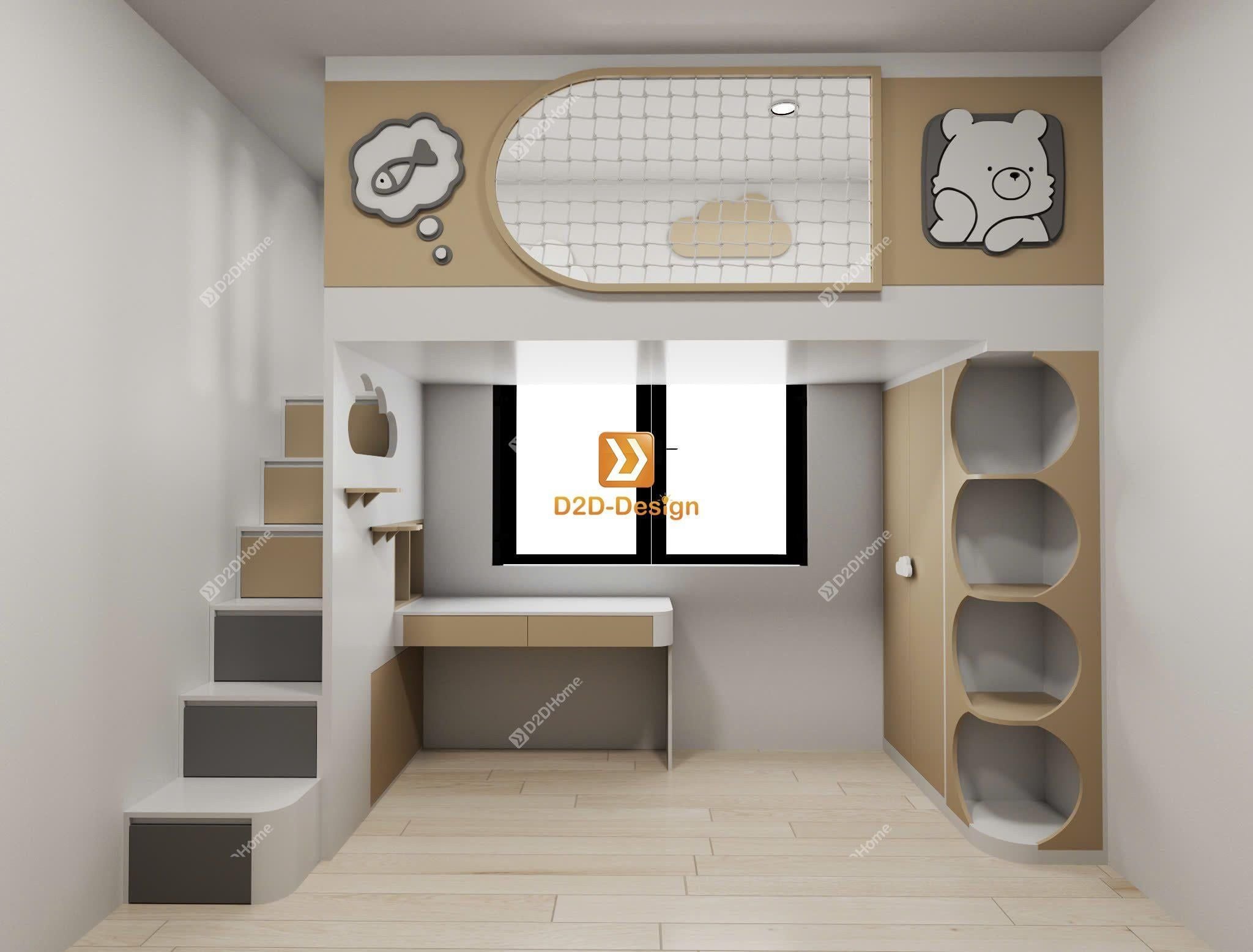 Giường tầng cho 1 bé GT1B.01